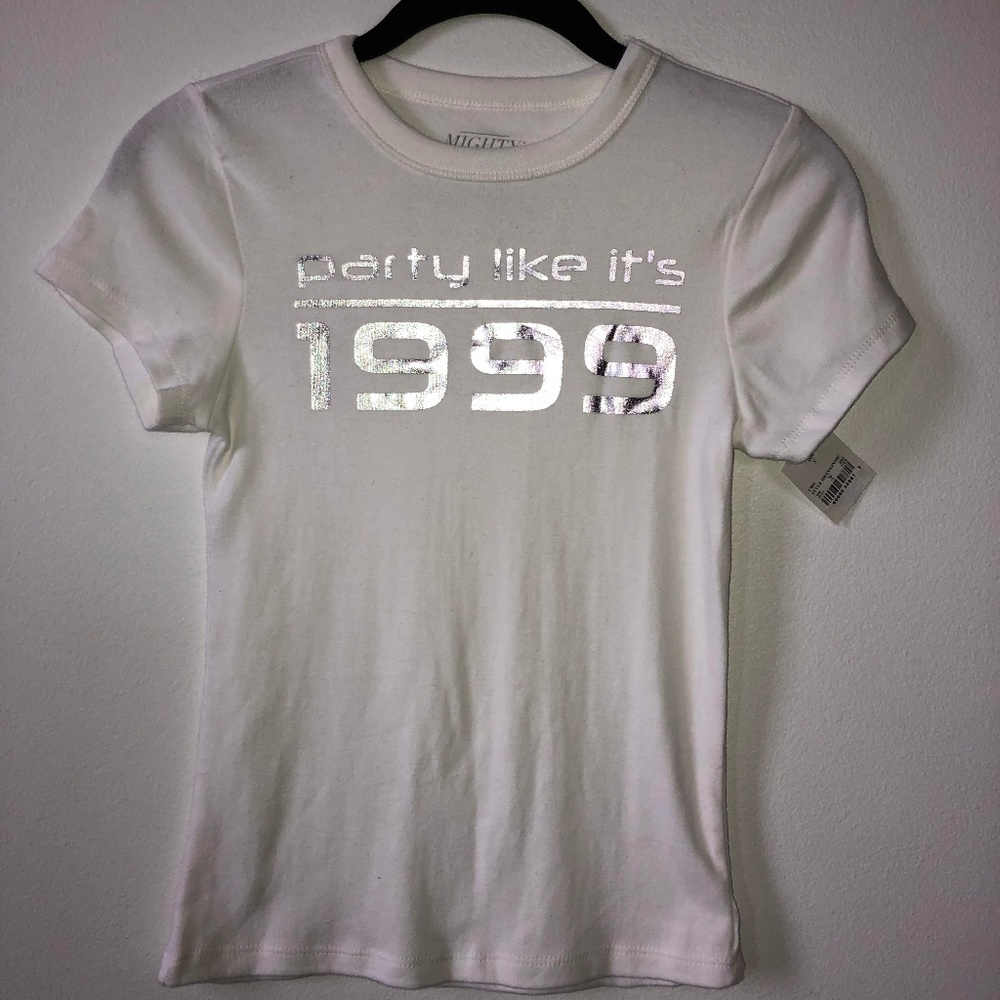 "Party Like it's 1999" Short Sleeve White T-Shirt